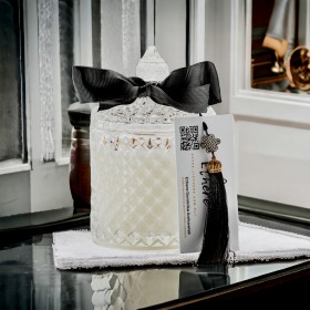 Świeca sojowa Ethere Premium Crystal "Geranium Leather"